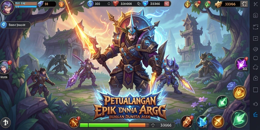 Gameplay ARPG yang mendebarkan dalam 333666.