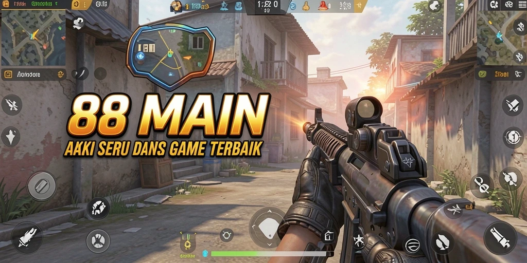 Screenshot gameplay 88MAIN yang menampilkan aksi FPS seru.
