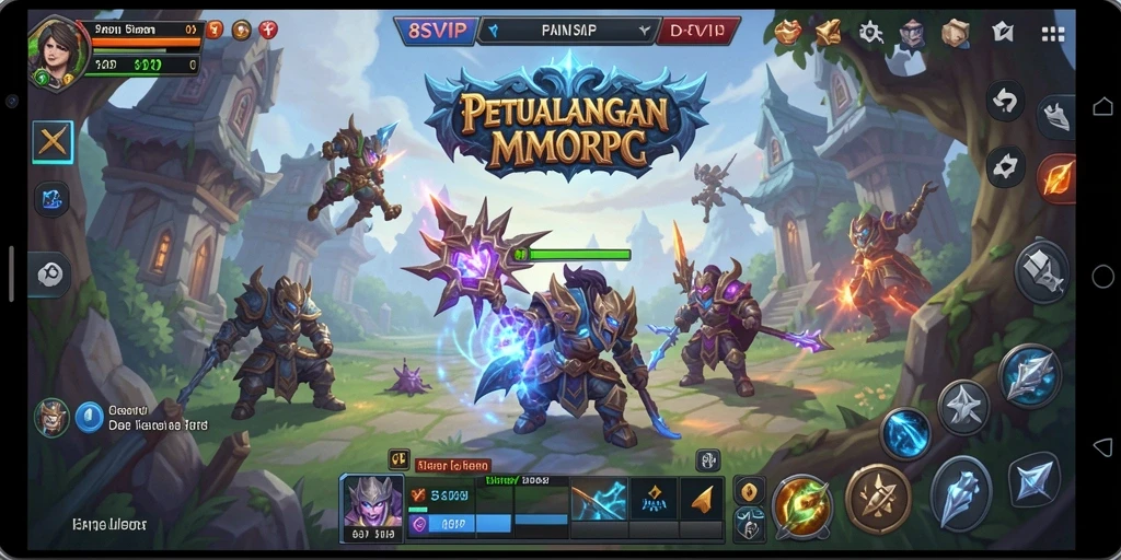 Tangkapan layar gameplay 8SVIP yang menampilkan aksi seru dalam petualangan MMORPG.