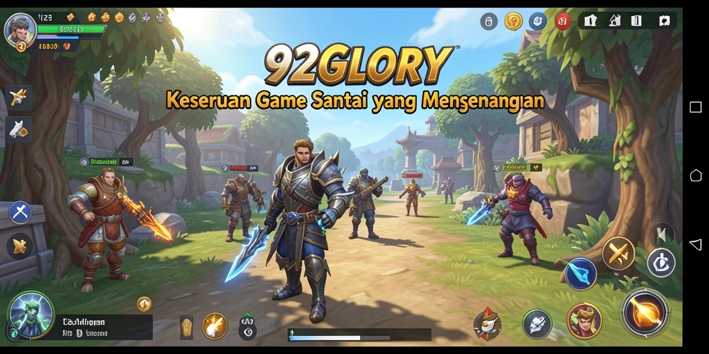 Screenshot fitur gameplay penuh warna dan keseruan 92GLORY.