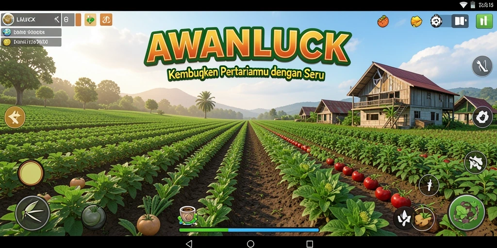 Tampilan menarik dari gameplay AWANLUCK saat bertani.