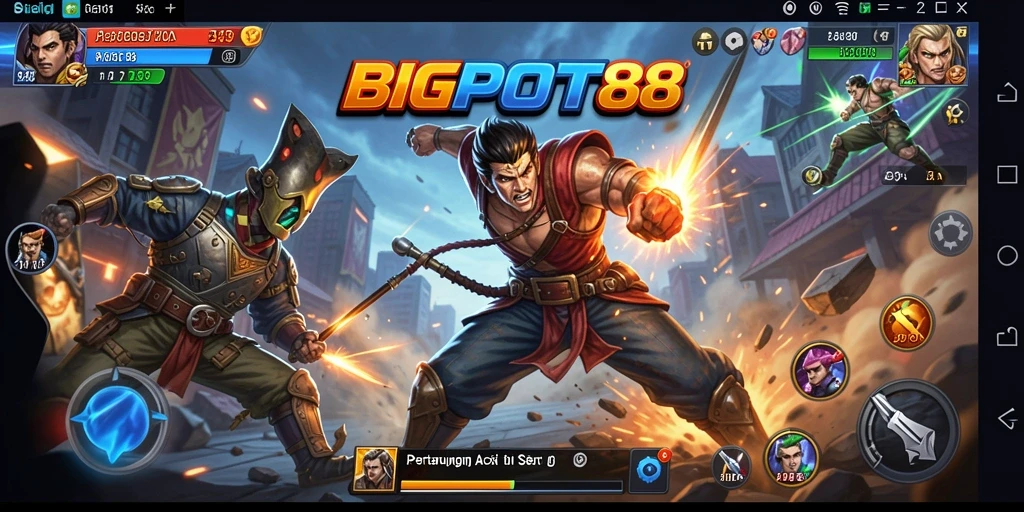 Tampilan gameplay menegangkan dalam BIGPOT88 yang penuh aksi.