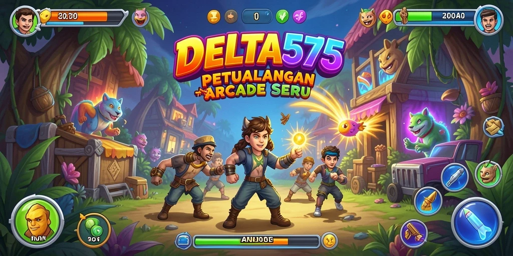 Tangkapan layar gameplay DELTA575 menampilkan aksi seru dan tantangan Arcade.