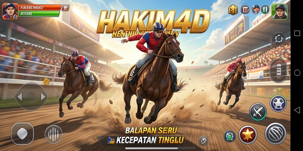 Tangkapan layar HAKIM4D menampilkan serunya balapan di trek yang penuh tantangan.