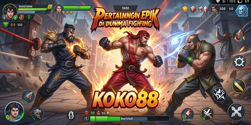 Tampilan gameplay KOKO88 yang mendebarkan saat bertarung.