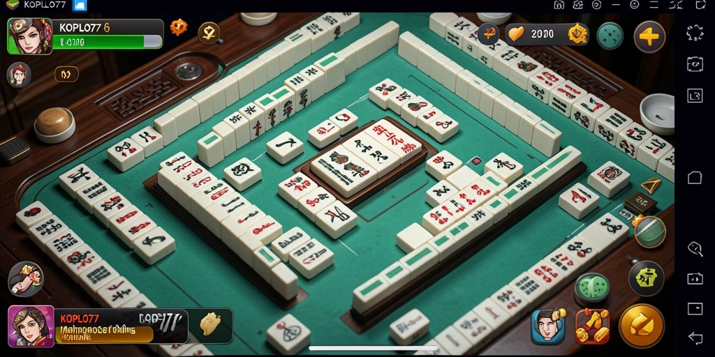 Screenshot KOPLO77 menampilkan gameplay Mahjong yang menegangkan.