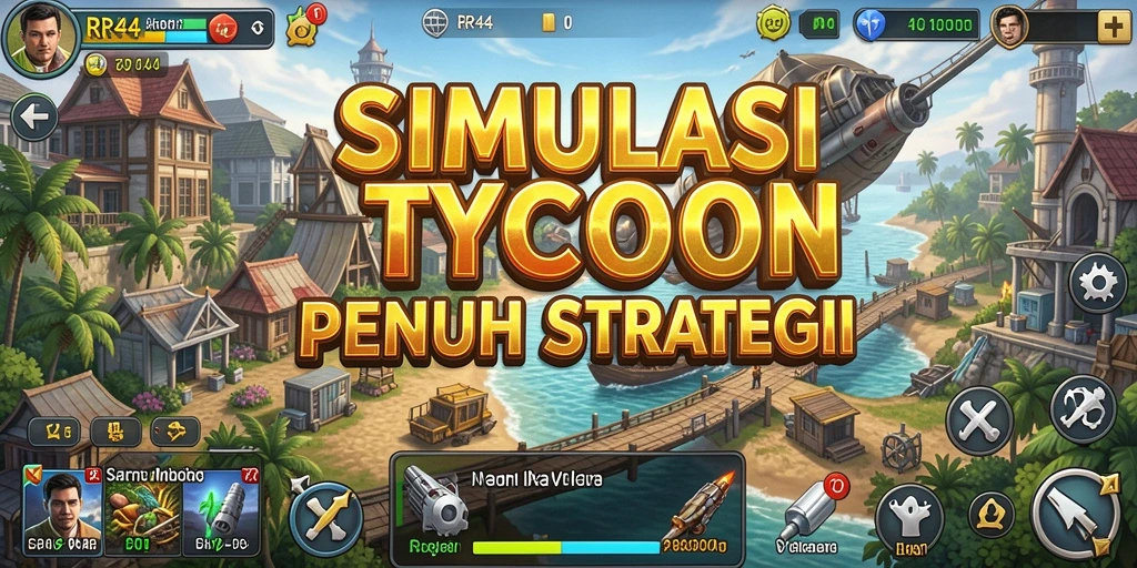 Screenshot gameplay RR44 menampilkan dinamika manajemen bisnis yang seru.